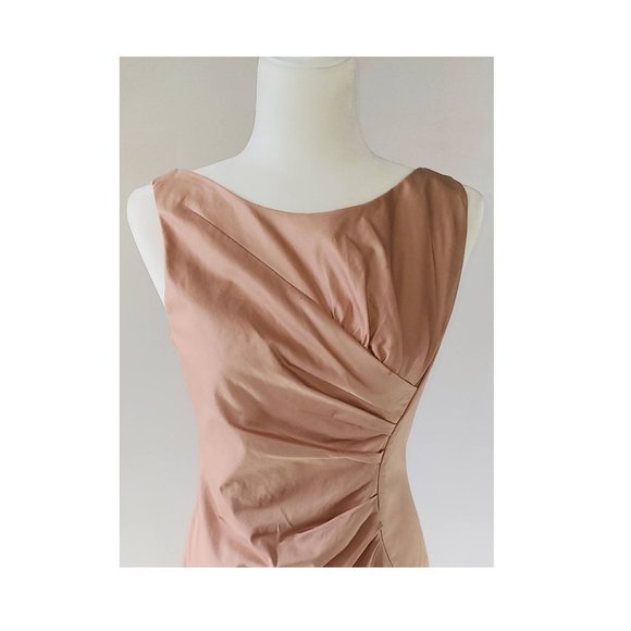 Hoss Intropia Sheath Dress Nude Pink Coral Business Cocktail Party Dress Small - Picture 2 of 8